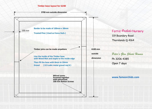 G240 Shade House 3.6mW x 2.55mH x 6.0mD